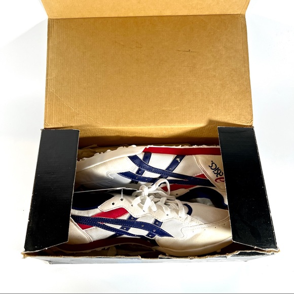 Asics Harrier ‘96 GN505 Running Track/Field Shoes Men's Size 11 White/Navy/Red - Picture 8 of 8